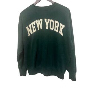 Reflex Women's Green New York Pullover Sweatshirt Small